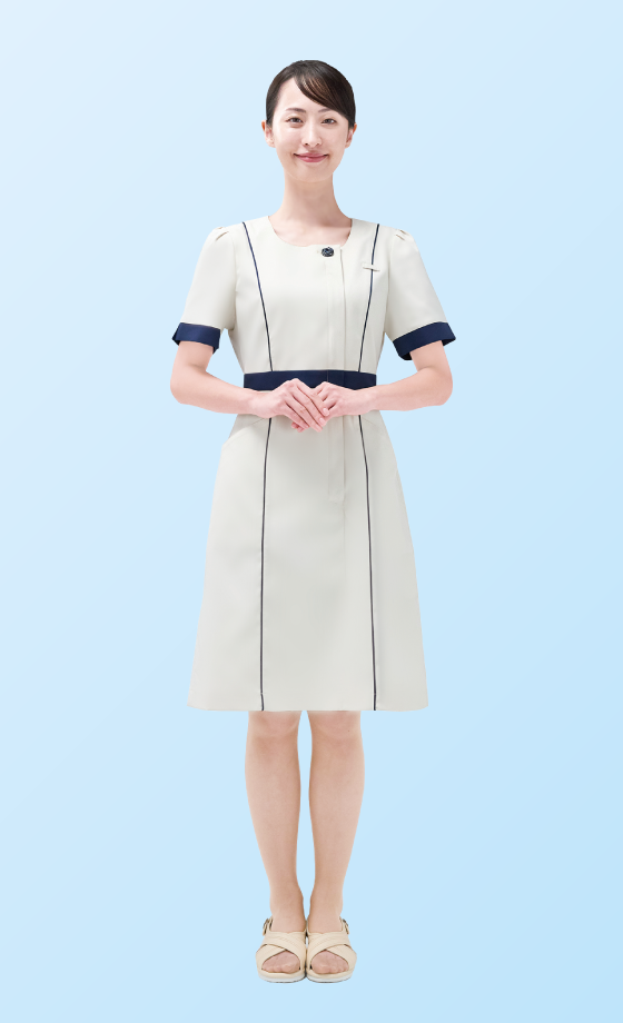 女性エステティシャンの制服