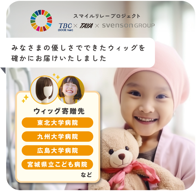皆様の優しさでできたウィッグを確かにお届けしました