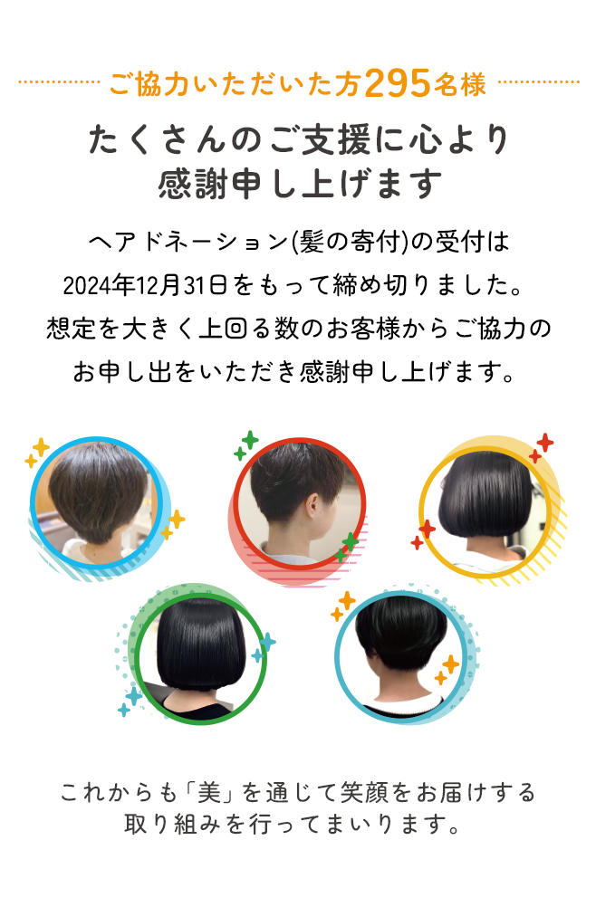 たくさんのご支援に心より感謝申し上げます