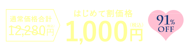 はじめて割価格1,000円(税込)