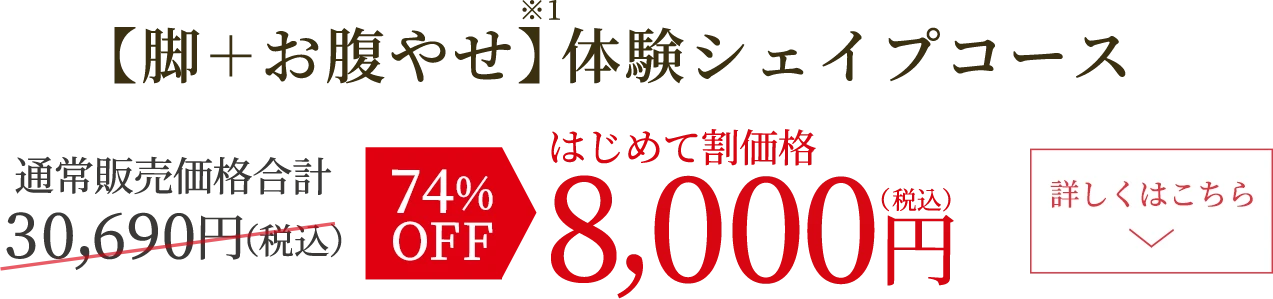 脚やせ＋お腹やせ体験シェイプ