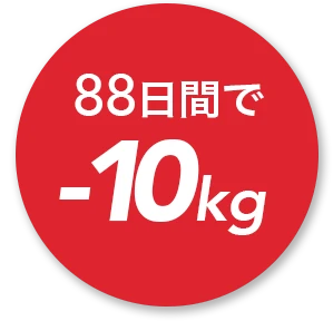 88日間で-10kg！