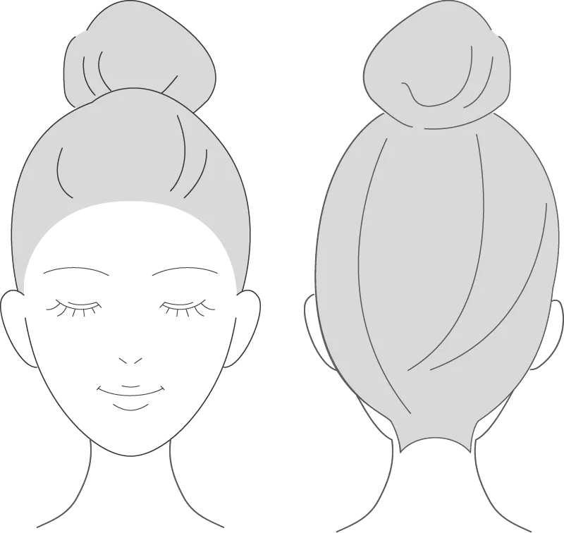 顔/襟足・首うしろの脱毛イメージ