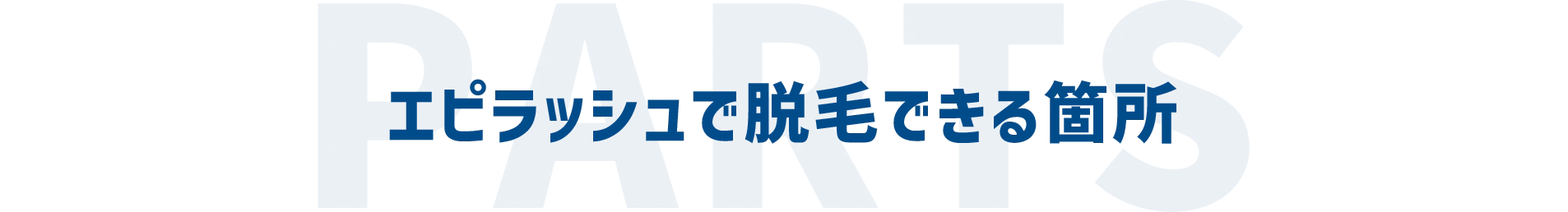エピラッシュで脱毛できる箇所