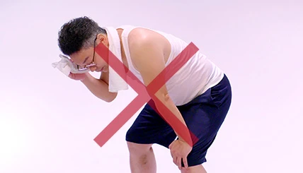 過度な運動なし