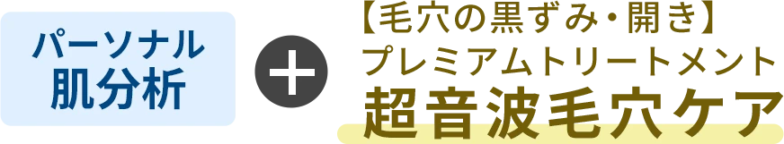 肌分析+超音波毛穴コースコース