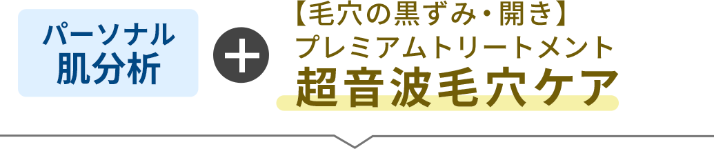 肌分析+超音波毛穴コースコース